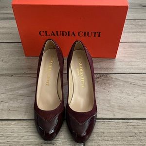Claudia Ciuti burgundy heels Made in Italy size 6M